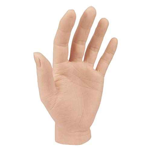 Medarchitect Silicone Henna Tattoo Practice Hand Life Sized Fake Skin Hand Model to Tattoo Training Education for Experienced Tattoo Artists and Beginners (Left Hand)