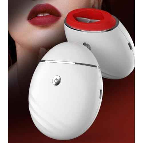 Electric Lip Vacuum Plumper, Bigger Lip Suction Plumper Tool, Lip Plumping Device, Lip Enhancer, Lip Augmentation Beauty Device, One Button to Switch Between 3 Gears (White)