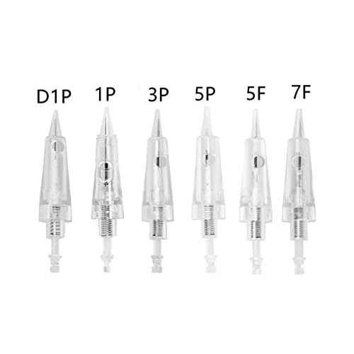 50pcs Permanent Makeup Cartridge Needles Disposable Permanent Makeup Tattoo Needles for Cordless Tattoo Machine for Ombre Powder Brows Microblading (5FP)