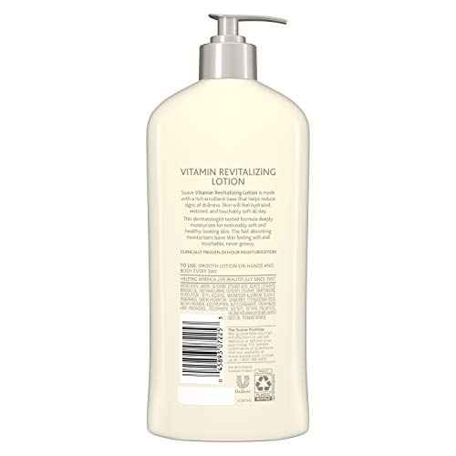 Suave Skin Solutions Body Lotion Revitalizing with Vitamin E, 18 Fl Oz (Pack of 6)