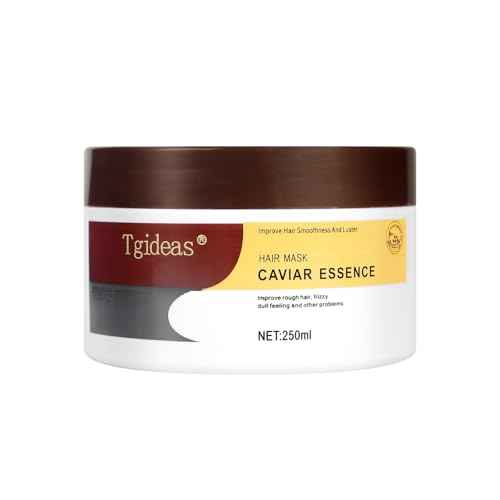 Tgideas Hydrating Collagen Hair Mask for Dry Damaged Hair-Deep Repair Conditioning Treatment Hair Smooth Masque for All Hair Types 8.45 Oz