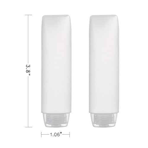 OTO 6 Pack Travel Size Plastic Squeeze Bottles for Liquids, 30ml/1 Fl. Oz TSA Approved Makeup Toiletry Cosmetic Containers