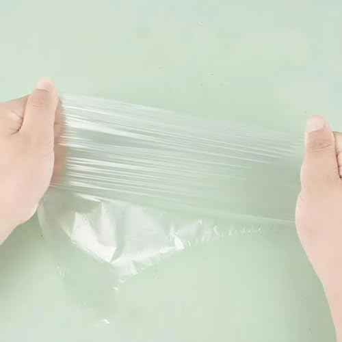 400-Pack Disposable Plastic Foot Covers for Feet ? Leak-Proof Paraffin Wax Bath Liners, Moisturizing Socks for Pedicure, Spa, Cracked Heel Care & Shoe Trials (Includes Stickers for Secure Fit)