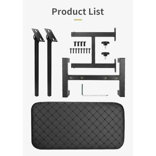 Tattoo Armrest Stand with One Trays - Oversized Tattoo Arm Leg Rest Stand Super Big Leather Pad Adjustable Height and Tilt Professional Heavy Equipment for Tattoo Studio (With One Trays)