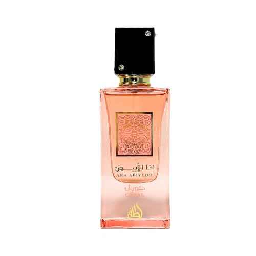 Lattafa Ana Abiyedh Coral for Unisex Eau de Parfum Spray, 2.0 Ounce / 60 ml