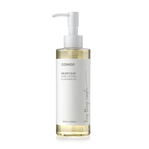 COSMOO Deep Cleansing Oil, Pore Control Oil Cleanser for Face, Makeup Blackhead Remover, Korean Skin Care, All Skin Types - 200ml