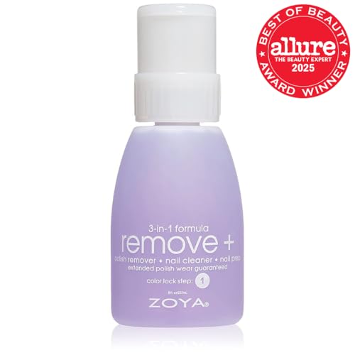 ZOYA Remove Plus 3 in 1 Formula - Liquid Polish Remover, Nail Cleaner, Nail Prep, 8 Fl Oz