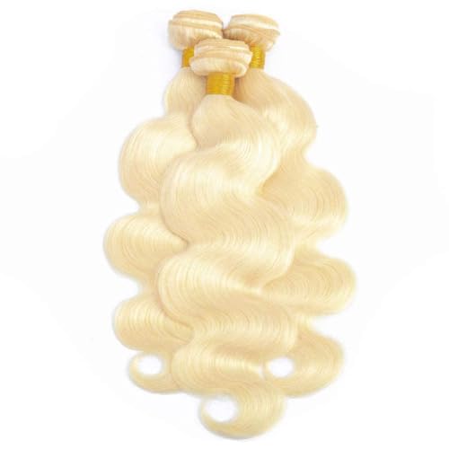 613 Human Hair Bundles Body Wave Blonde Bundles 100% Unprocessed 12A Grade Brazilian Virgin Human Hair 613 Hair Extensions for Women 30 Inch