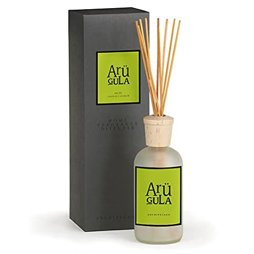 Archipelago Botanicals Arugula Reed Diffuser, Home Fragrance Reed Diffuser, Includes Fragrance Oil, Decorative Wooden Cap & 10 Diffuser Reeds, Perfect for Home, Office or Gift, 7.85 fl oz