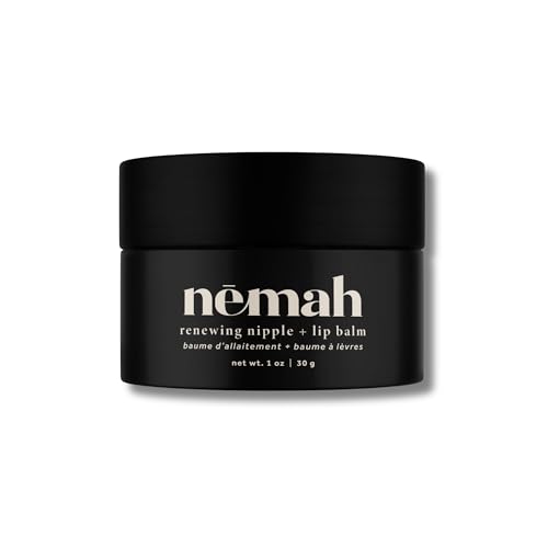 Nemah - Organic Nipple Balm, Nipple Cream Safe for Breastfeeding - 2-in-1 Nipple Butter & Lip Balm, Nursing Nipple Balm - Non-Greasy, Vegan, & Cruelty-Free - 1 oz.