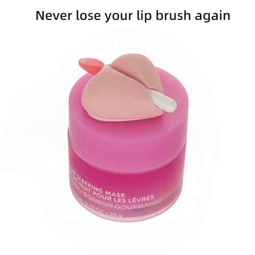Lip Brush Holder,Lip Balm Brush Organizer Compatible with LANEIGE Lip Sleeping Mask,Silicone Sleeve Protector Cover for Lip Brushes(White & Pink & Purple)