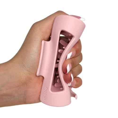 The Original Mello Hair Claw Clip Squishy Claw Clip (Pink, Medium) Made in Korea