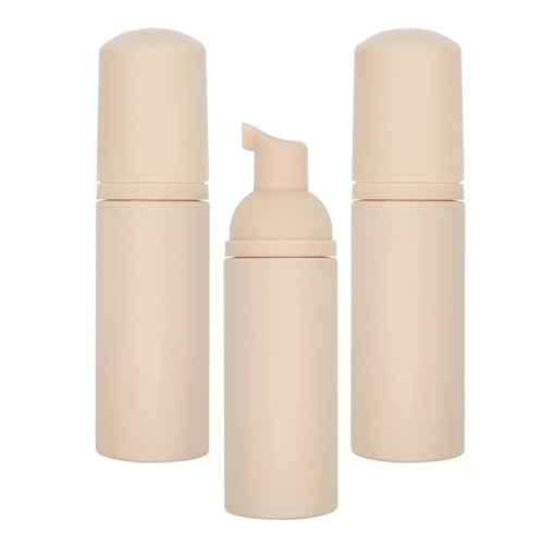 Foam Pump Bottle (Nude), Empty Travel Size Foam Dispenser Pump for Soap Shampoo, Lash Cleanser(60ml/2oz, 3PCS)