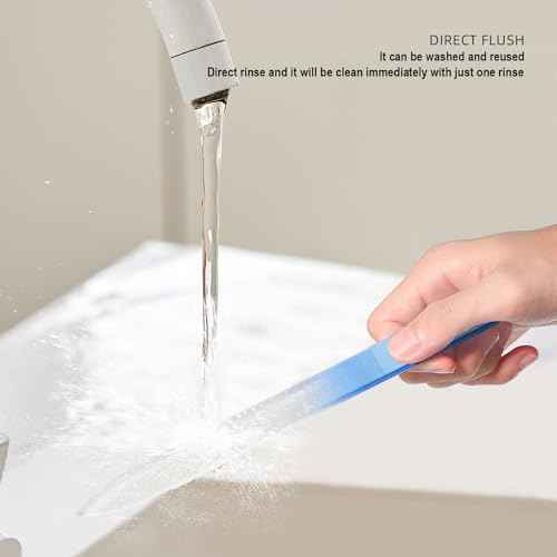 4 Pack Glass Nail Files with Case,Crystal Glass Fingernail Files,Double Sided Glass Nail File,Nail Care Nail File,Gifts for Women and Girls,Individual Packaging