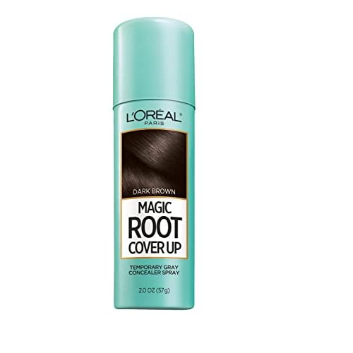 L'Oreal Paris Root Cover Up Temporary Gray Concealer Spray, Hair Color Spray with Filling & Thickening Coverage, Dark Brown, Packaging May Vary