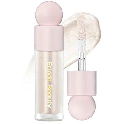 Erinde Liquid Highlighter, Face Bronzer Stick, Natural Glossy Finish, Lightweight Blendable Silky Smooth Cream Illuminator, Cruelty-Free, 01# Moonlight