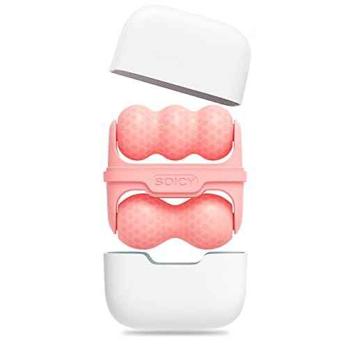 Ice Roller Double Ended, Ice Roller for Face & Eye Puffiness Relief, Ice Face Roller Massager for Migraine Pain, 2 in 1 Facial Ice Roller Skin Care Tool for Whole Body Minor Injury Cold Compress