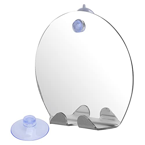 Shower Mirror, Fogless Suction Cup Mirror with Holder Suction Cup for Shower for Makeup
