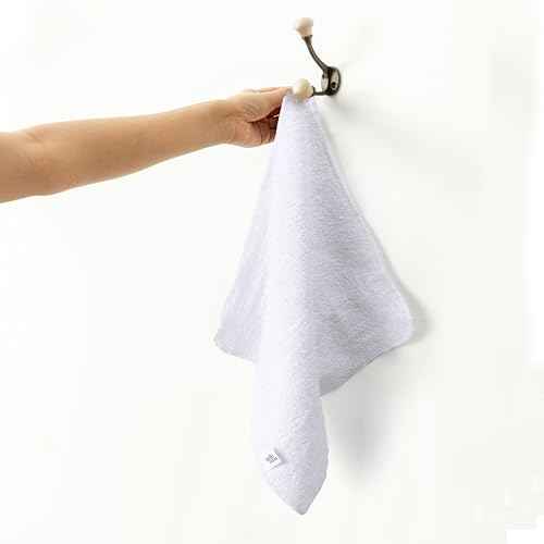 Textila Terry Wash Cloths ? Pack of 10, White, 12x12 Inches ? Soft, Absorbent & Multipurpose Cotton Washcloths for Face, Hand, Bath, Kitchen, Spa, Gym & Hotel Use