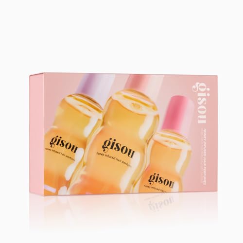 Gisou Take Me With You Spritz Set ? 3 Mini Honey Infused Hair Perfumes ? Hydration, Shine & Refreshing Floral Scent