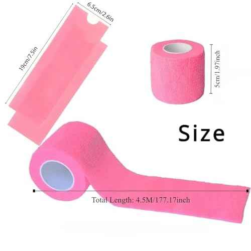 Tattoo Machine Covers & Wrap, 200pcs Tattoo Pen Covers & 8Pcs Wraps & Cutter, Tattoo Machine Bag and Grip, Tattoo Kit Supplies, (Pink)