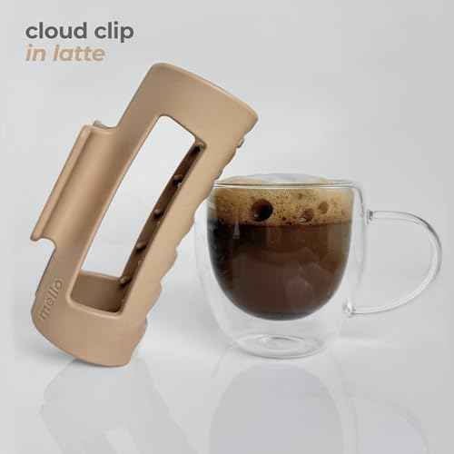 The Original Mello Hair Claw Clip Squishy Claw Clip (Brown, Medium) Made in Korea Patent Pending 30021976