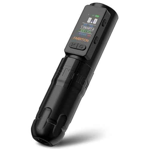 Ambition Soldier Max Tattoo Machine Rotary Tattoo Gun with 2400mAh Battery Billing Function Frequency Mode Stabilizing System Supply for Professional Tattoo Artists