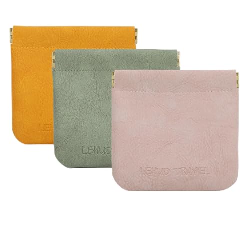RIGHT AWAY 3 PCS Small Makeup Bag for Purse,Mini Cosmetic Organizer Make Up Bag for Women,Squeeze Coin Purse Pouch,Portable Tiny Makeup Pouches for Cosmetic Accessories,Lipstick, Jewelry, Card, Coins