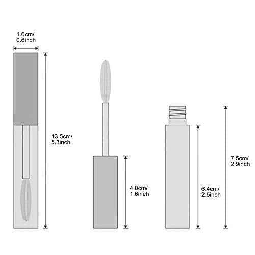 4 Pack Empty Mascara Tube with Eyelash Wand, ForSewian10ml Premium Eyelash Cream Container Bottle with Mini Funnels and Leak Stoppers (black)