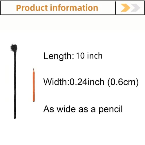 Loc Extension Human Hair 10inch 0.6cm Width 100% Permanent huamn hair Dreadlocks Extension Dyeable Rinse Handmade loc Extension for Men Women (40Strands Natual Black)