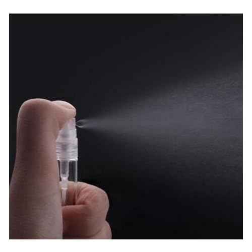Elfenstal- 25pcs Mini Clear 3ml Fine Mist Atomizer Glass Bottle Spray Refillable Perfume Empty Bottle Glass Clean Cloth for Travel Party Portable Makeup Tool