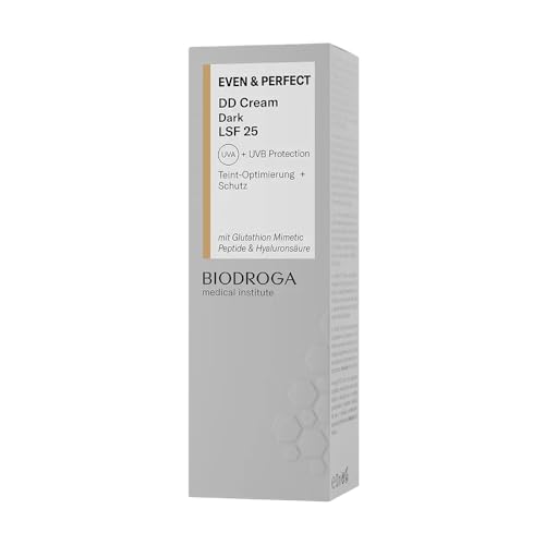 Biodroga Medical Institute - Even & Perfect DD Cream Dark SPF 25 30 ml - Face Cream, Complexion Optimisation, UV Protection, Concealing Imperfections, Care Cream, Paraben-Free, Silicone-Free