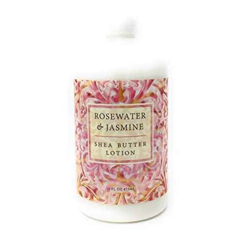 Greenwich Bay Trading Company Shea Butter Lotion, Rosewater & Jasmine 16 Fl Oz