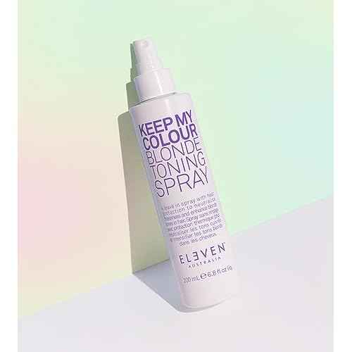 ELEVEN AUSTRALIA Keep My Colour Blonde Leave In Toning Spray - Purple Toner Hair Spray for Silver & Light Blonde Hair, Enhances Color for Brassy, Yellow Tones, Adds Shine, For Men & Women - 6.8 fl oz