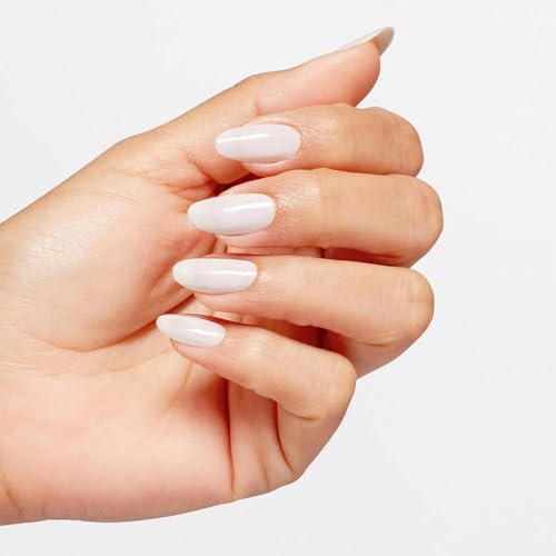 OPI Nail Lacquer Nail Polish | Opaque Light White & Gray Cr?me Chip Resistant Nail Polish | Fast Drying, Streak Free