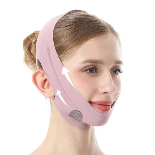 V Line Lifting Face Mask for Sleeping, Reusable Double Chin Reducer for Women, Jaw Exerciser for Face Slimming and Sagging Prevention, Medium