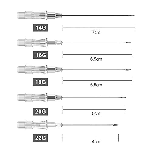 combofix 20G IV Catheter Piercing Needles - 6pcs Piecring Needles Catheter Hollow Needles for Ear, Nose, Navel, Nipple, Lip - Professional Quality for Piercing Tool Supplies£¨20G