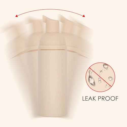 Foam Pump Bottle (Nude), Empty Travel Size Foam Dispenser Pump for Soap Shampoo, Lash Cleanser(60ml/2oz, 3PCS)