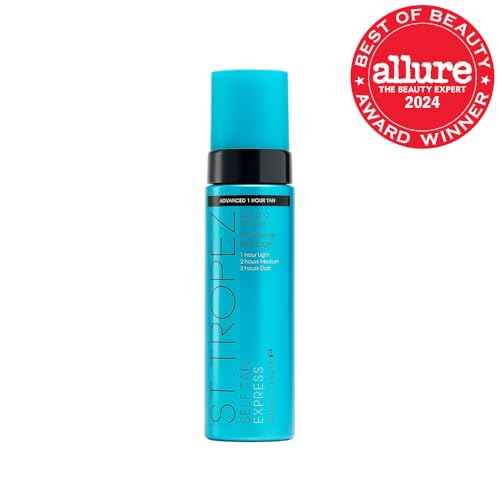 St.Tropez Self Tan Express Mousse, Fast Acting Fake Tan, Develops in 1-3 Hours, Streak-Free Finish, Vegan, Natural & Cruelty Free, 6.7 Fl Oz