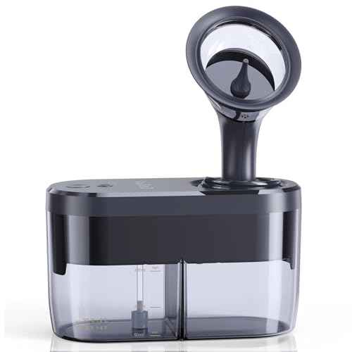 KAUGIC Water Powered Ear Cleaner, Electric Ear Wax Removal Kit, Ear Irrigation Kit with Sewage System and 4 Clean Mode, Safe and Effective Ear Flushing Kit for Adults with 3 Ear Tips - Black