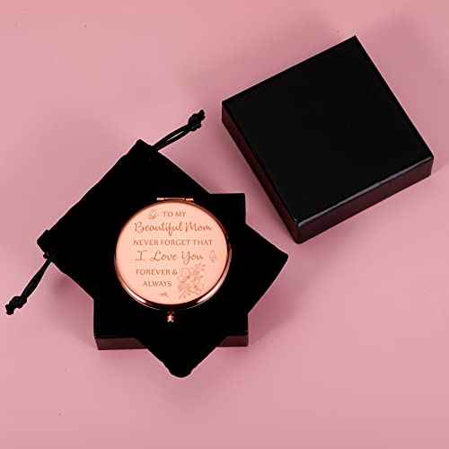 XPENMULBOJA Gift for Mom Mother's Day for Mom Sentimental Gift for Mom Birthday, Mom Christmas Compact Mirror from Daughter, Gifts for Mother's Day