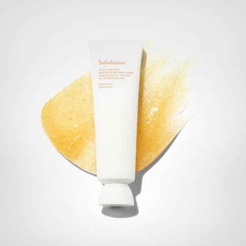 Sulwhasoo White Ginseng Radiance Refining Mask - Korean Skincare, Hydrates, Smooths & Exfoliates, Ginseng and Honey, In-Shower 5-Minute Scrub - 4.05 fl. oz.