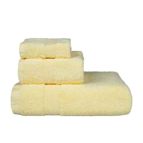 1 Piece Ultra Soft Washcloths Towels( 13x13 "), 100% Cotton Face Cloths, Highly Absorbent, Fade Resistant, Multi-Purpose Wash Cloths & Hand Towels, Face towels for Bathroom, Hotel, Spa, and Gym-Yellow