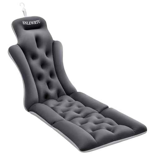Full Body Bath Pillow for Bathtub, Thick & Luxury Bathtub Cushion with 192 Suction Cups, Bathtub Pillows for Head & Neck, Back Support, Ideal Bath Accessories for Women' Gifts Spa, Soaking, Tub