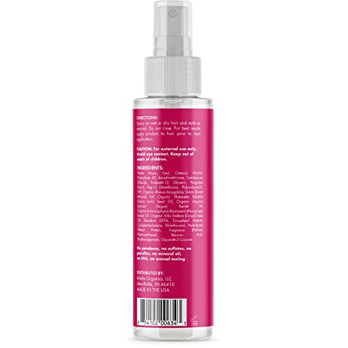 Mielle Mongongo Oil Thermal & Heat Protectant Spray, Protects Hair from Heat Damage, Intense Heat Defense, Curl Pattern Protection, Safe for All Hair Types (4 Fl Oz)