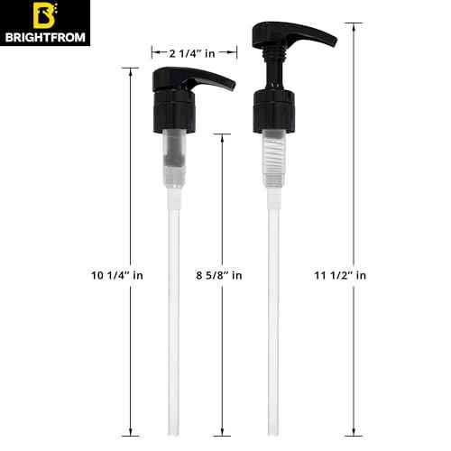 BRIGHTFROM Universal Dispensing Pump, Perfect for Shampoo & Conditioner 1 L (33.8 OZ) - Fits Most Bottles or Any Refillable Bottles from 12oz to 33.8oz with 28/410 Neck Size, Black (Pack of 2)