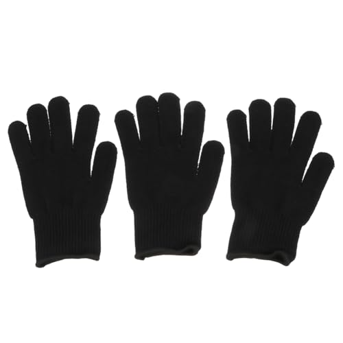 MERRYHAPY Heat Resistant Curling Gloves 3-Pack Insulated Hair Styling Mitts for Safe Use with Curling Irons and Flat Irons Protect Hands from Burns during Hair Styling at Home or Salon
