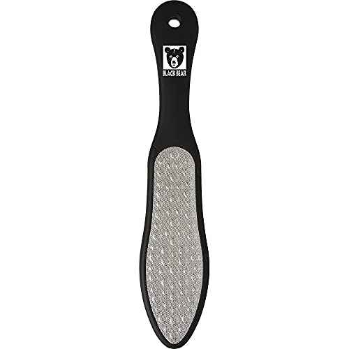 ForPro Black Bear Stainless Steel Pedicure File, Callus Remover Foot File, Double-Sided Professional Quality Tool for Heels and Feet, 10.5¡¯¡¯ L