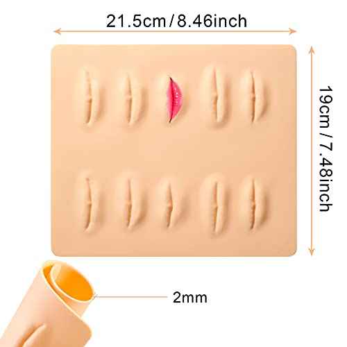 3 Pieces Tattoo Practice Lips Microblading Practice Skin 3D Silicon Fake Lips Permanent Makeup Tattoo Skin for Beginners CosmeticTraining