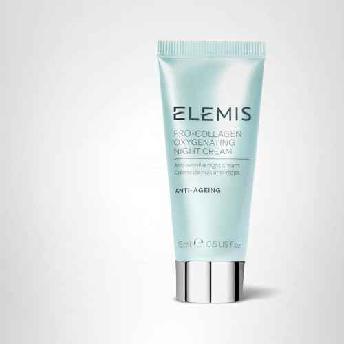 ELEMIS Pro-Collagen Night Cream - Travel Size Overnight Anti-Aging Moisturizer - Hydrating and Firming Formula for Fine Lines and Wrinkles - 15ml